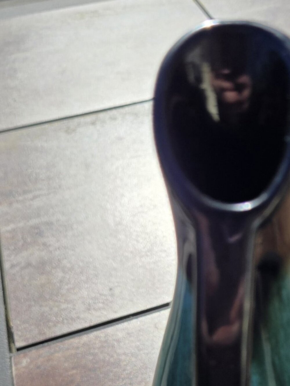 Blue Mountain Pottery Pitcher Green Black Drip Glaze MCM Canada Ewer 12" Vase - Picture 4 of 9